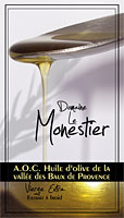 Etiquette d'huile d'olive AOC vierge extra de Provence